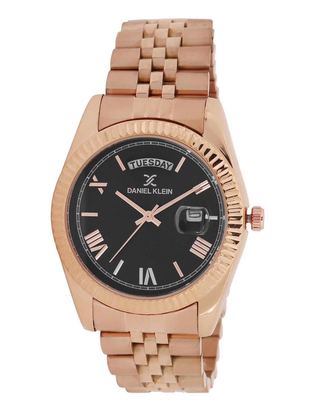 &quot;Daniel Klein Women’s Rose Gold Bracelet Watch – Bold Black Dial, Premium Look &quot;