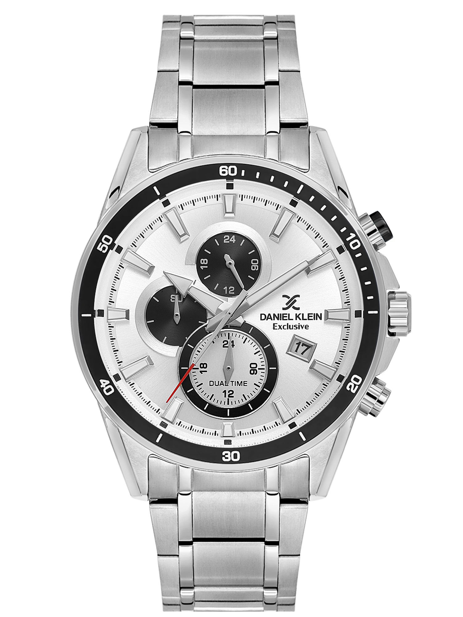 Daniel Klein Analog Silver Round Dial Silver Case Silver Strap Quartz Water-Resistant Wrist Watch for Men Boys DK.1.14247-1