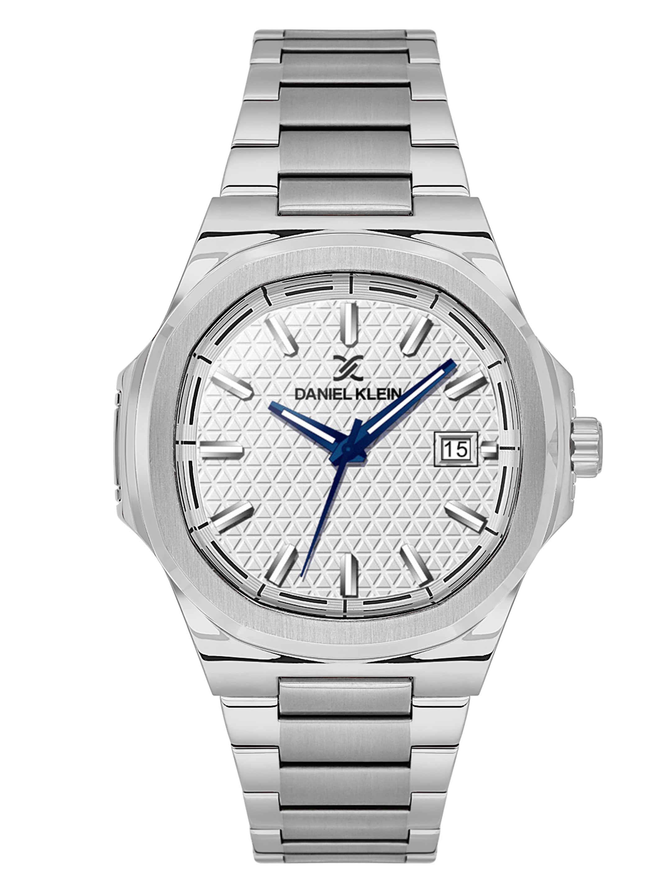 Daniel Klein Analog Silver Round Dial Silver Case Silver Strap Quartz Water-Resistant Wrist Watch for Men Boys DK.1.14201-1