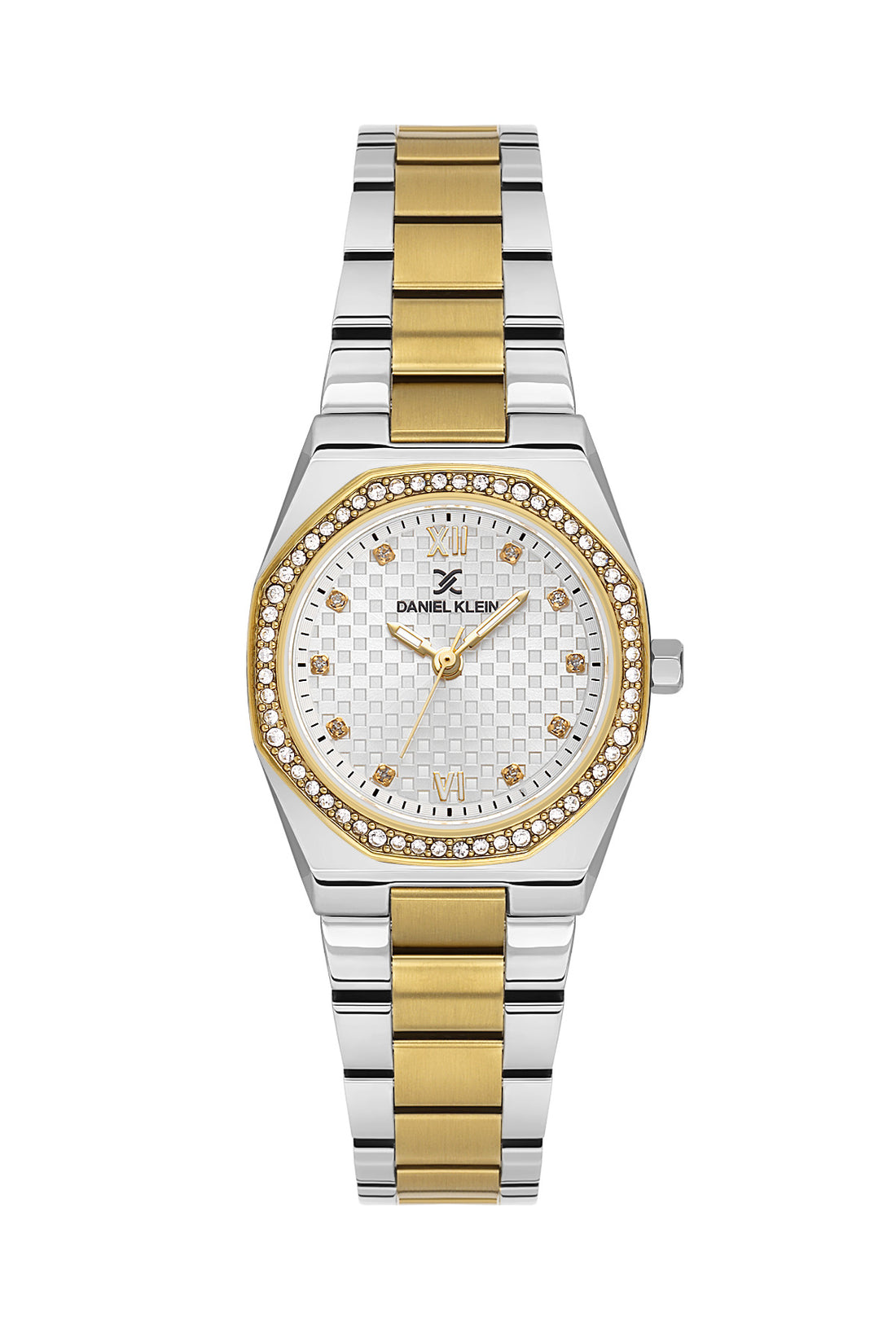 Daniel Klein Silver Dial Silver–Gold Strap Women’s Analog Watch DK.1.14099-4