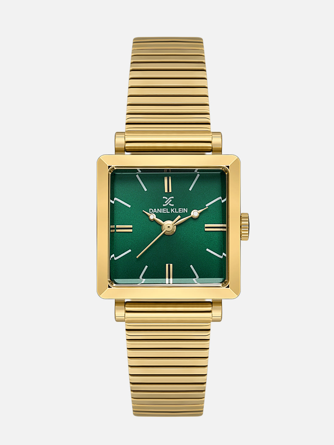Daniel Klein Analog Dark Green Round Dial Gold Case Gold Strap Quartz Water-Resistant Wrist Watch for Women Girls, Ladies DK.1.14179-5