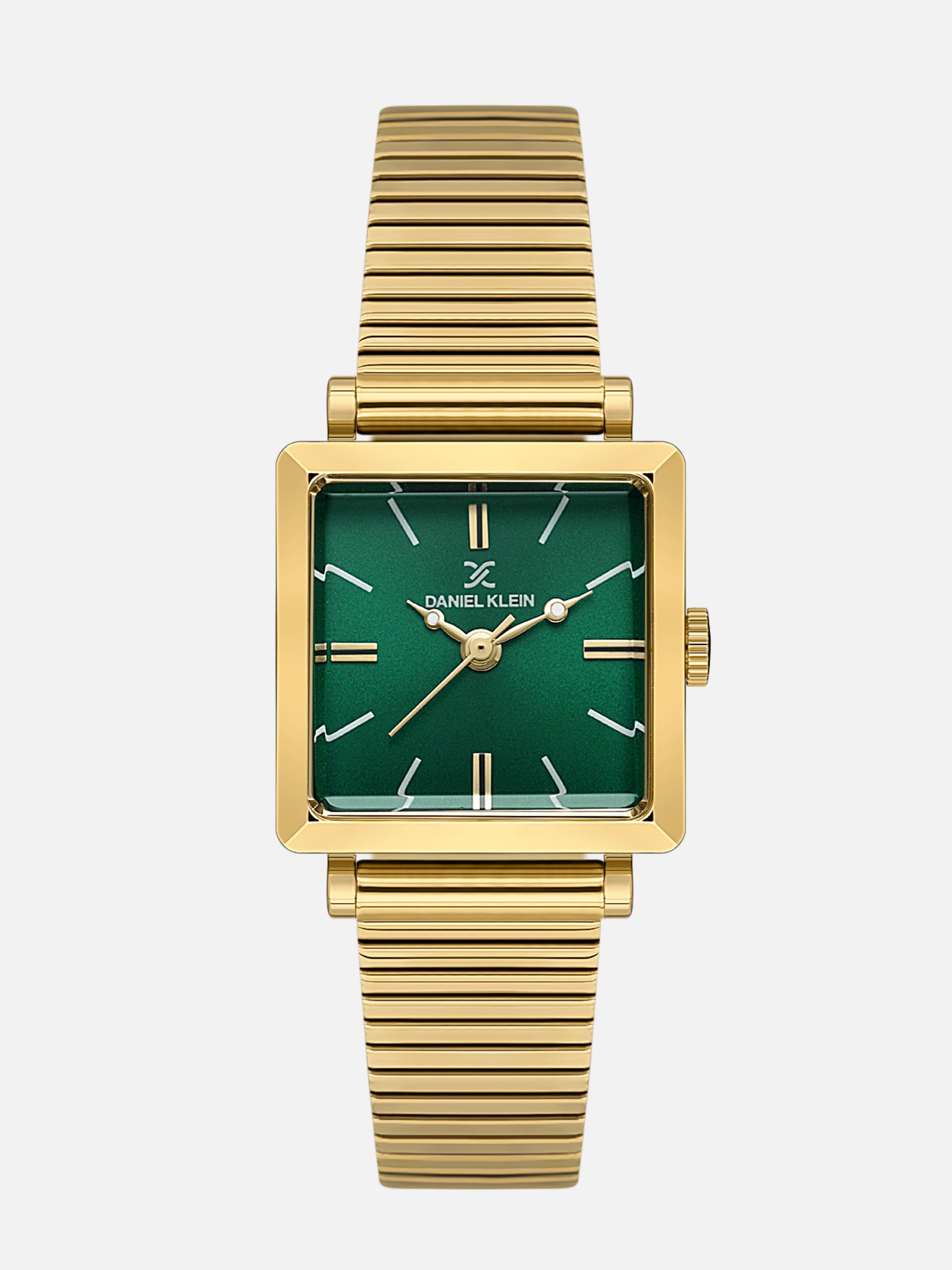 Daniel Klein Analog Dark Green Round Dial Gold Case Gold Strap Quartz Water-Resistant Wrist Watch for Women Girls, Ladies DK.1.14179-5