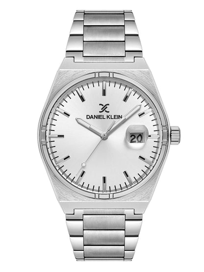 Daniel Klein Analog Silver Round Dial Silver Case Silver Strap Quartz Water-Resistant Wrist Watch for Men Boys DK.1.14192-1