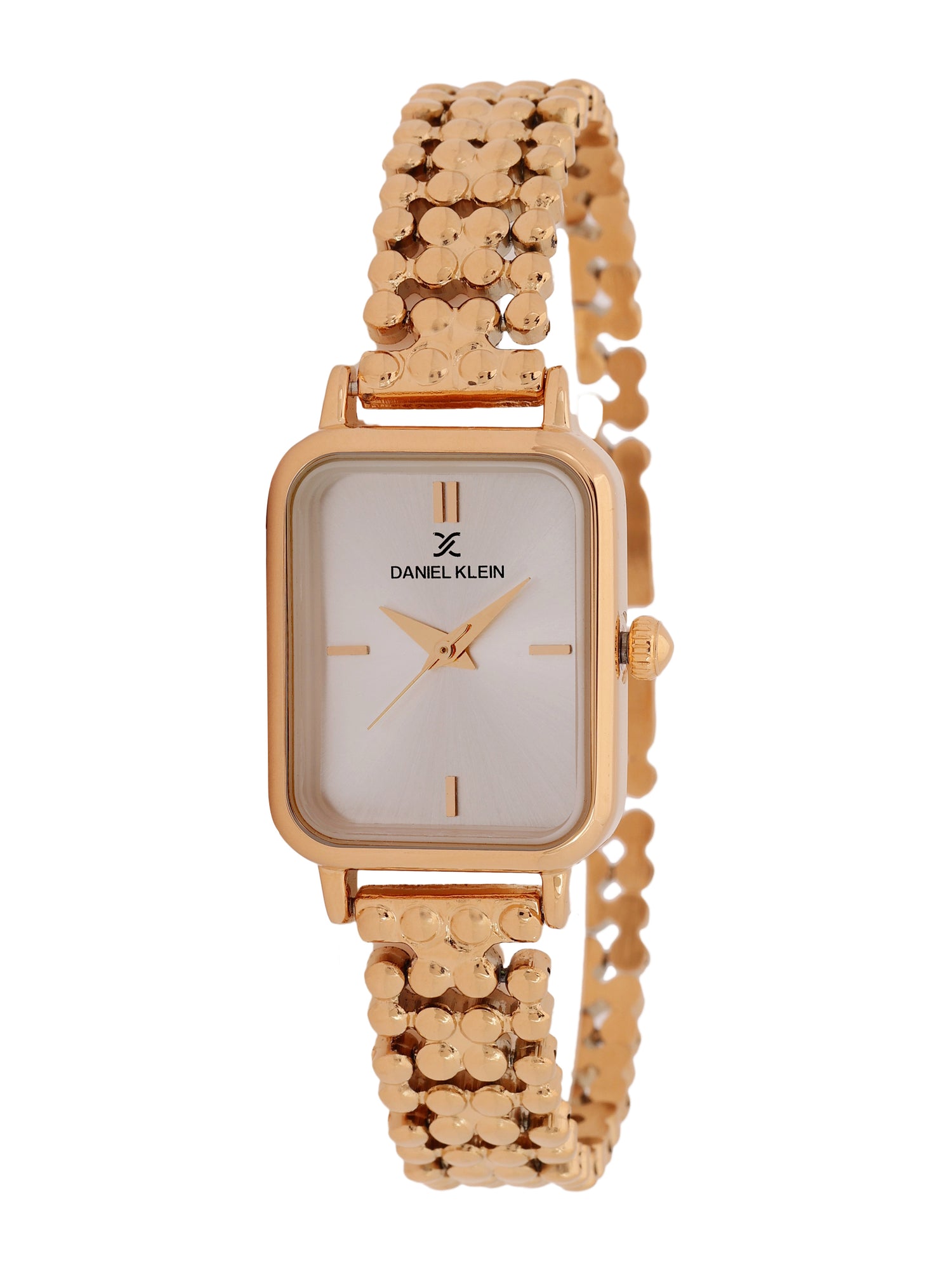 &quot;Daniel Klein Women’s Rose Gold Bracelet Watch – Elegant Silver Dial, Premium Style &quot;