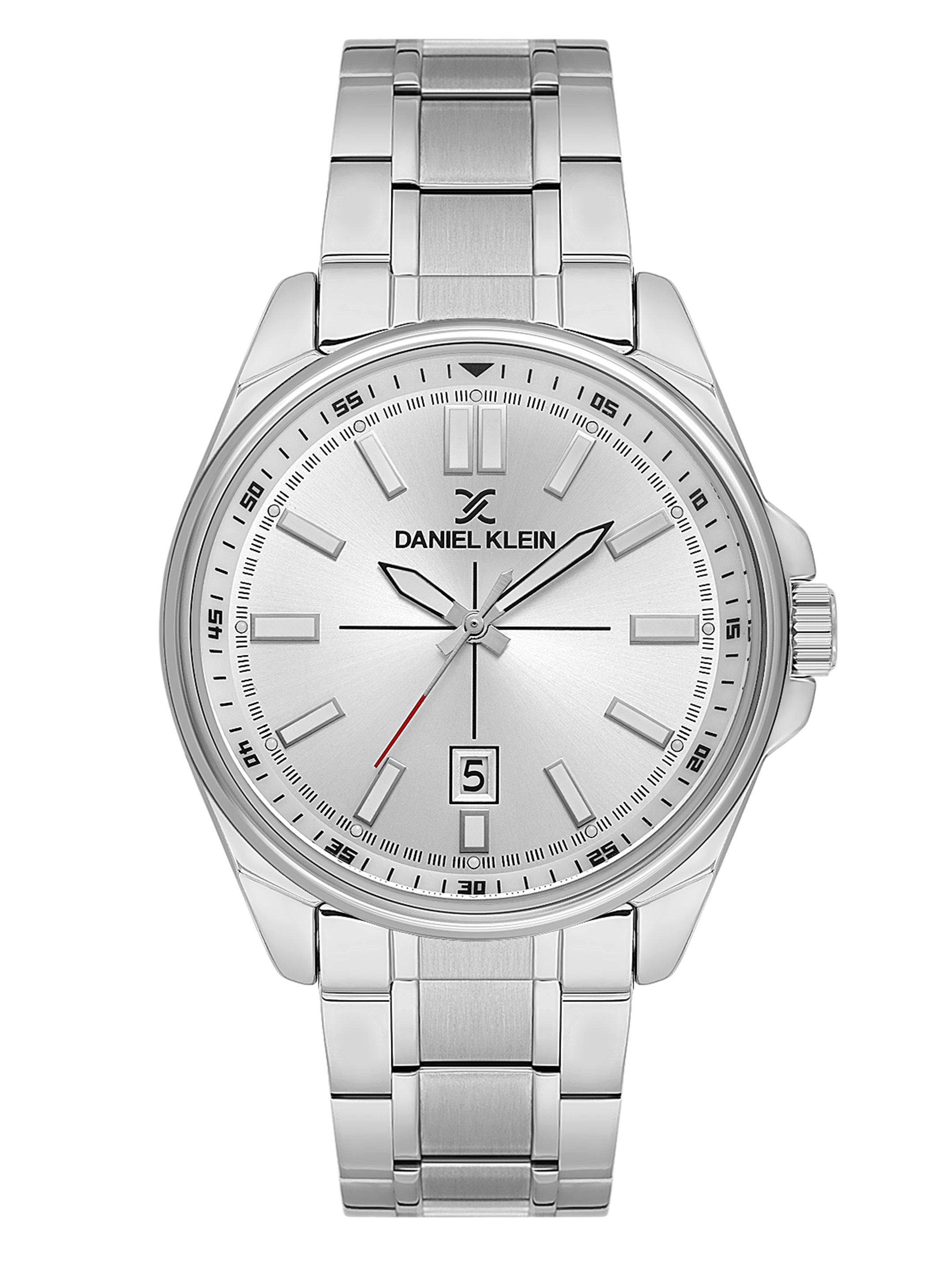 Daniel Klein Analog Silver Round Dial Silver Case Silver Strap Quartz Water-Resistant Wrist Watch for Men Boys DK.6.14202-1