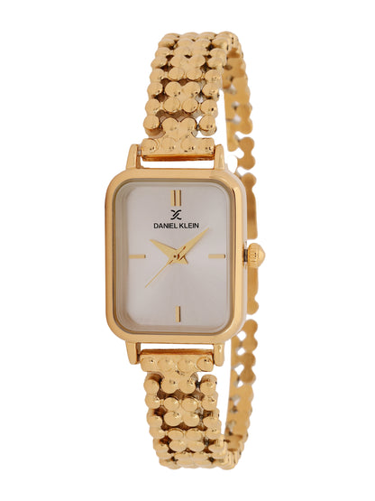 &quot;Daniel Klein Women’s Gold Bracelet Watch – Elegant Silver Dial, Premium Look &quot;