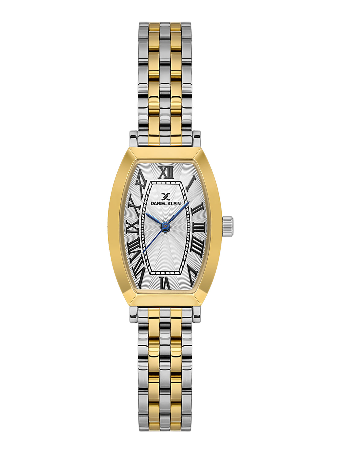 Daniel Klein Analog Silver Round Dial Silver and Gold Case Silver and Gold Strap Quartz Water-Resistant Wrist Watch for Women Girls, Ladies DK.1.14165-4