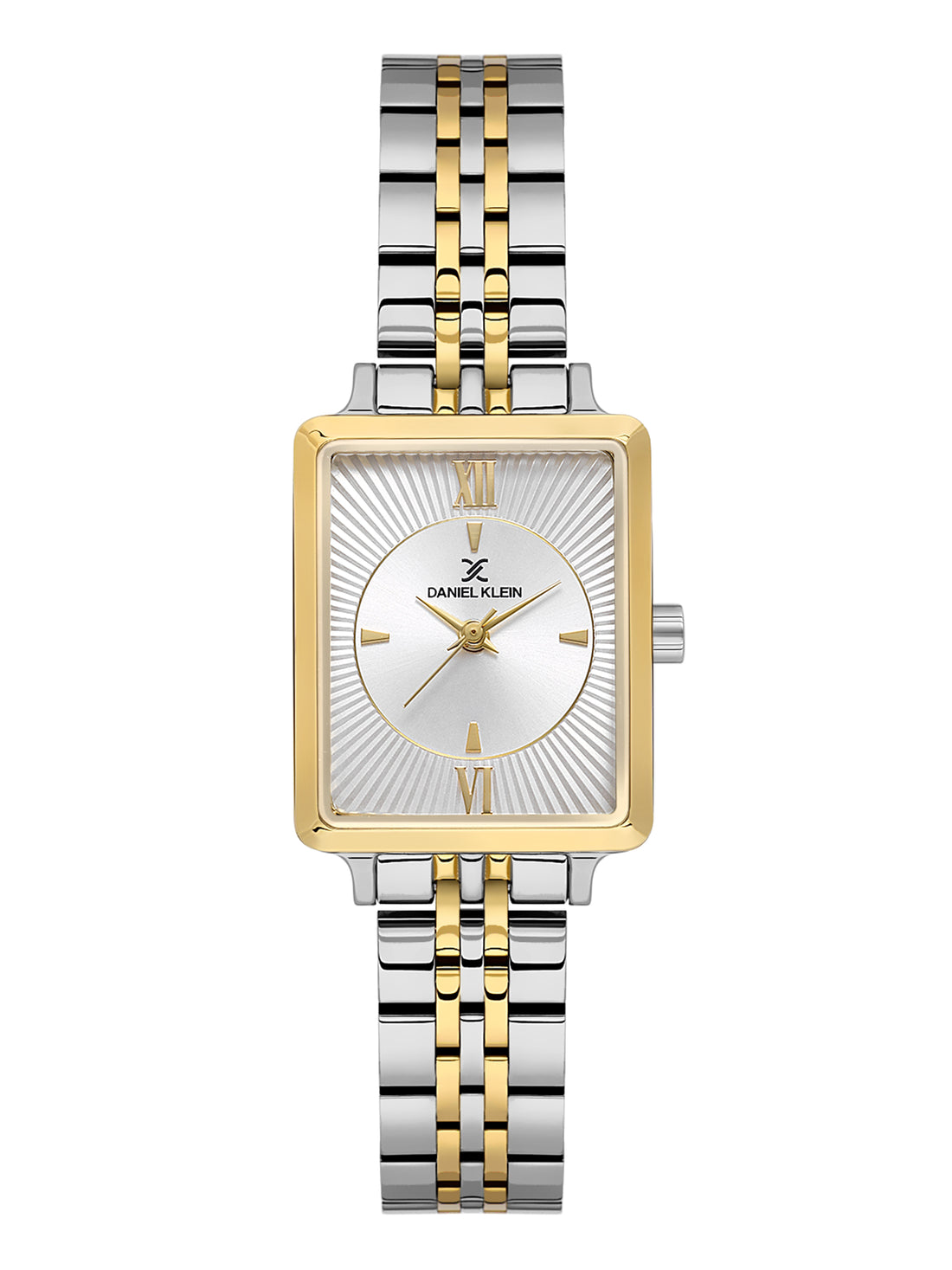 Daniel Klein Silver Sunray Dial Stainless Steel Strap Women’s Watch DK.1.14055-4