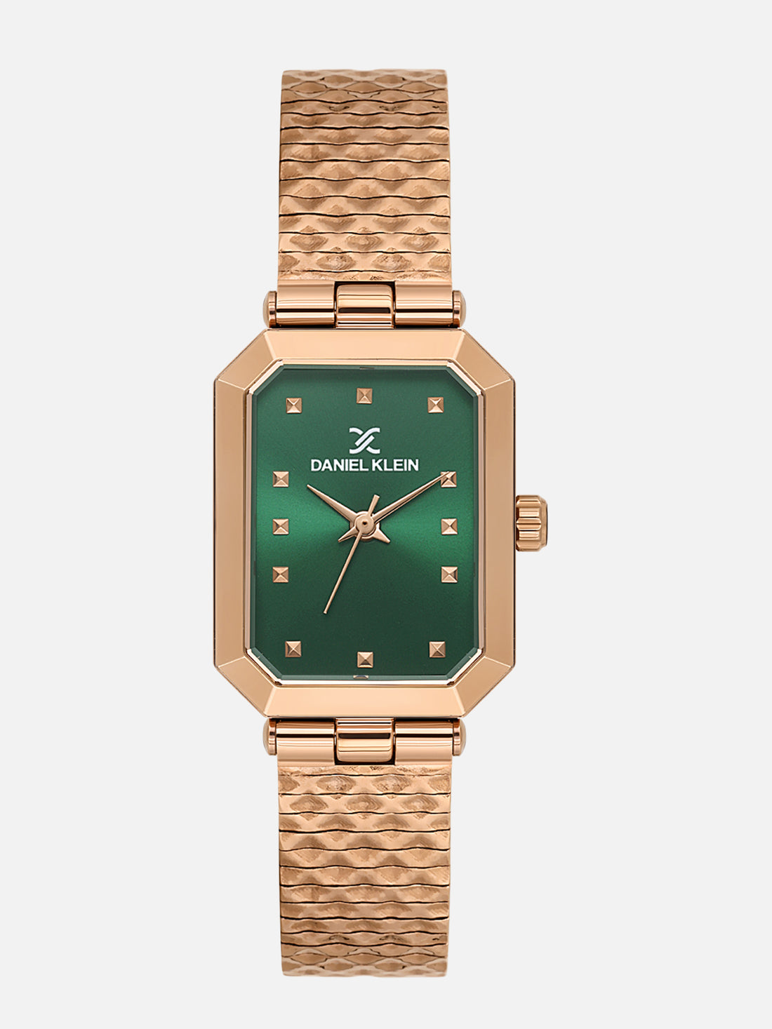 Daniel Klein Analog Dark Green Round Dial Pink Rose Gold Case Pink Rose Gold Strap Quartz Water-Resistant Wrist Watch for Women Girls, Ladies DK.1.14178-6