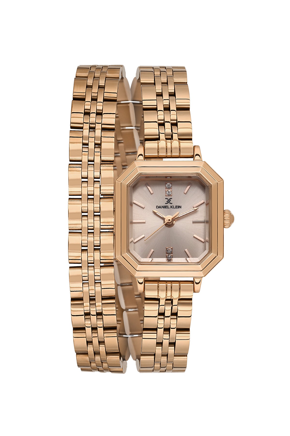 Daniel Klein Light Rose Gold Dial Pink Rose Gold Strap Women’s Analog Watch DK.1.14098-5