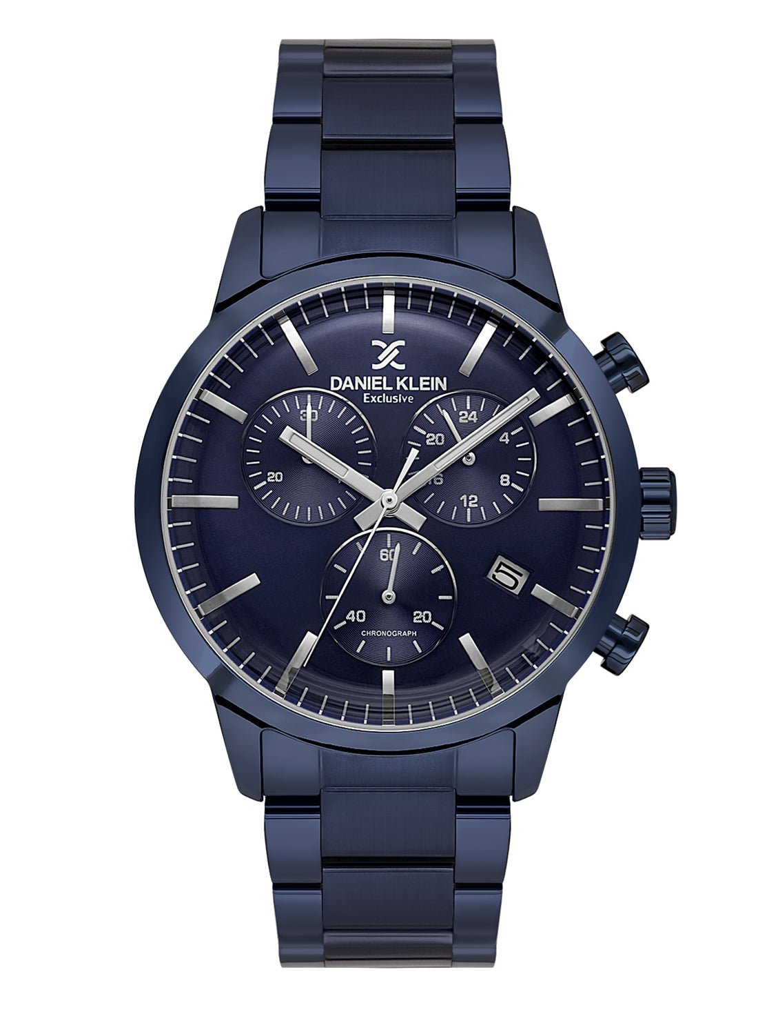 Daniel Klein Analog Blue Round Dial Blue Case Blue Strap Quartz Water-Resistant Wrist Watch for Men Boys DK.1.14238-5