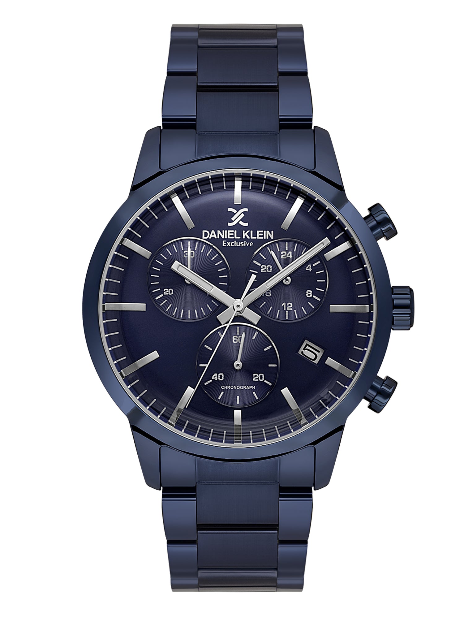 Daniel Klein Analog Blue Round Dial Blue Case Blue Strap Quartz Water-Resistant Wrist Watch for Men Boys DK.1.14238-5