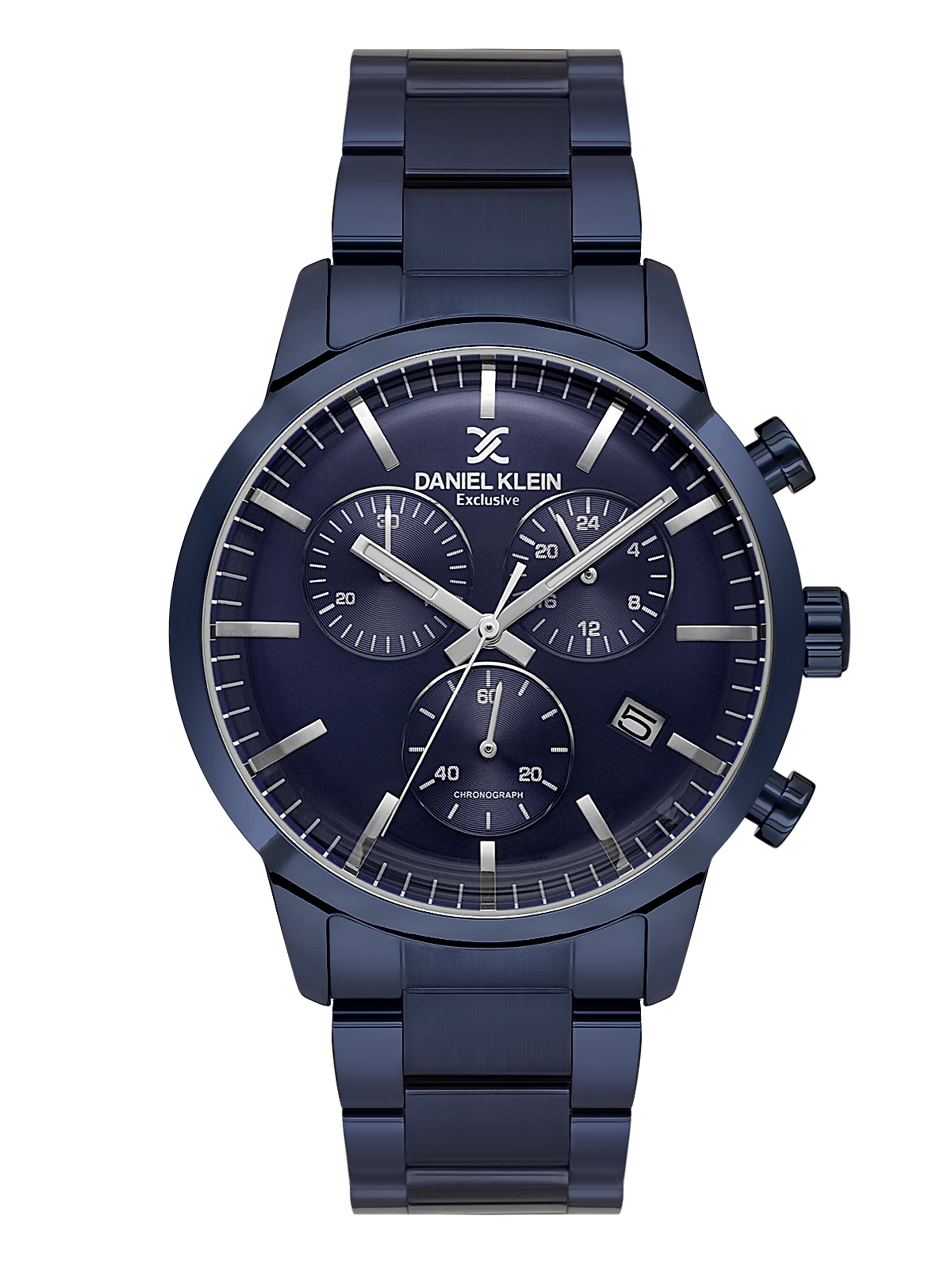 Daniel Klein Analog Blue Round Dial Blue Case Blue Strap Quartz Water-Resistant Wrist Watch for Men Boys DK.1.14238-5
