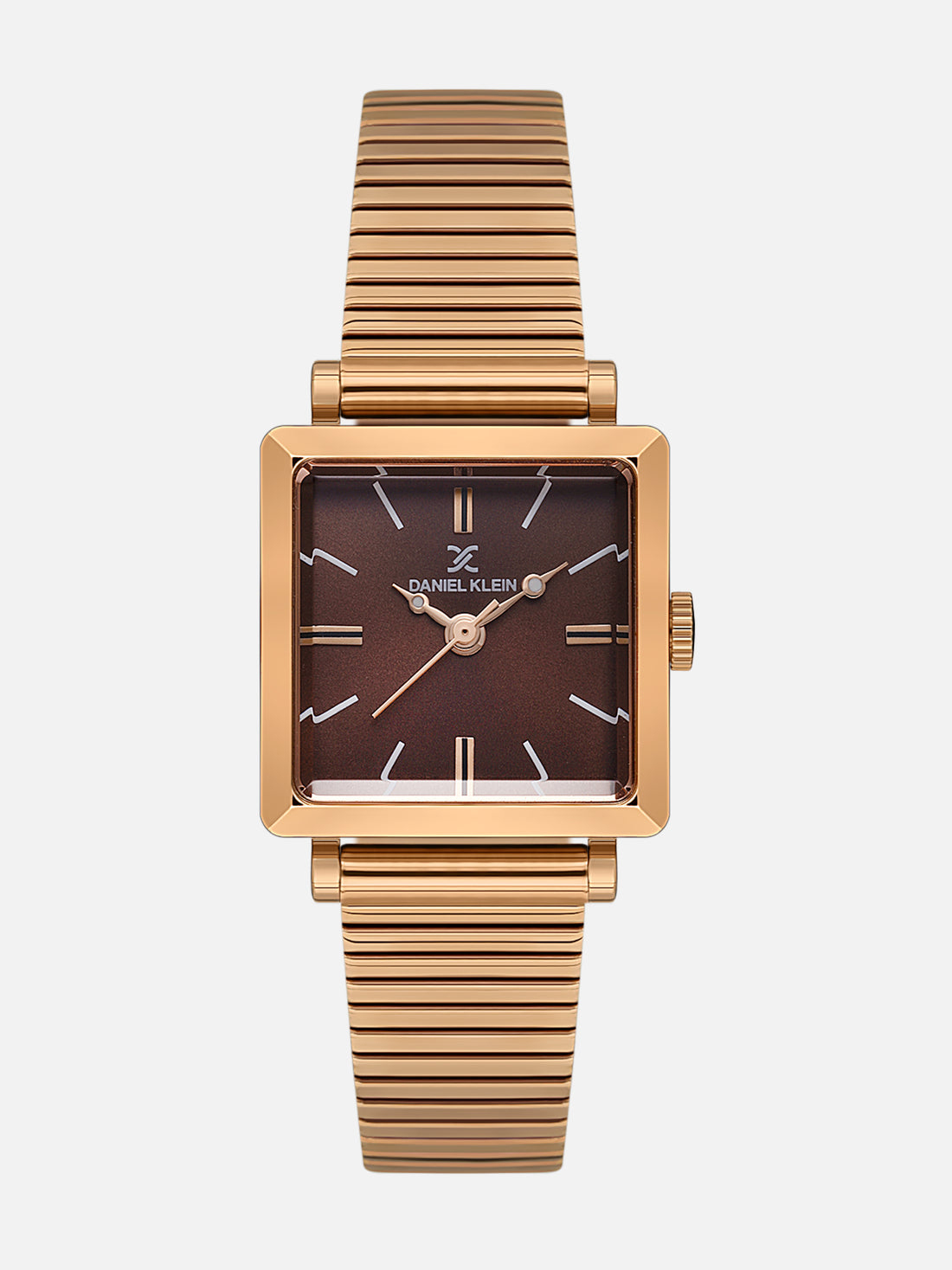 Daniel Klein Analog D.Brown Round Dial Pink Rose Gold Case Pink Rose Gold Strap Quartz Water-Resistant Wrist Watch for Women Girls, Ladies DK.1.14179-7