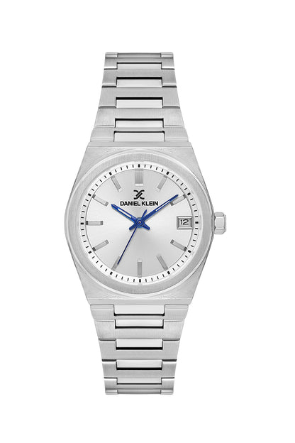 Daniel Klein Analog Silver Round Dial Silver Case Silver Strap Quartz Water-Resistant Wrist Watch for Women Girls, Ladies DK.1.14177-1