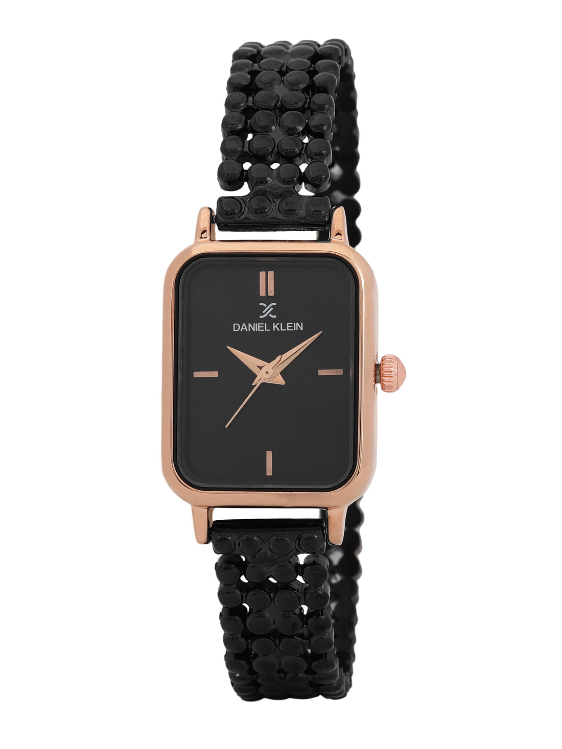 &quot;Daniel Klein Women’s Rose Gold &amp; Black Watch – Stylish Bracelet Design, Premium Look &quot;