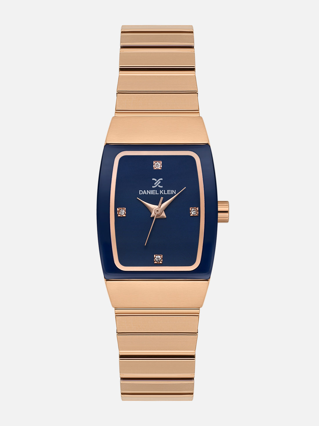 Daniel Klein Analog Blue Round Dial Pink Rose Gold/Blue Case Pink Rose Gold Strap Quartz Water-Resistant Wrist Watch for Women Girls, Ladies DK.1.14191-5