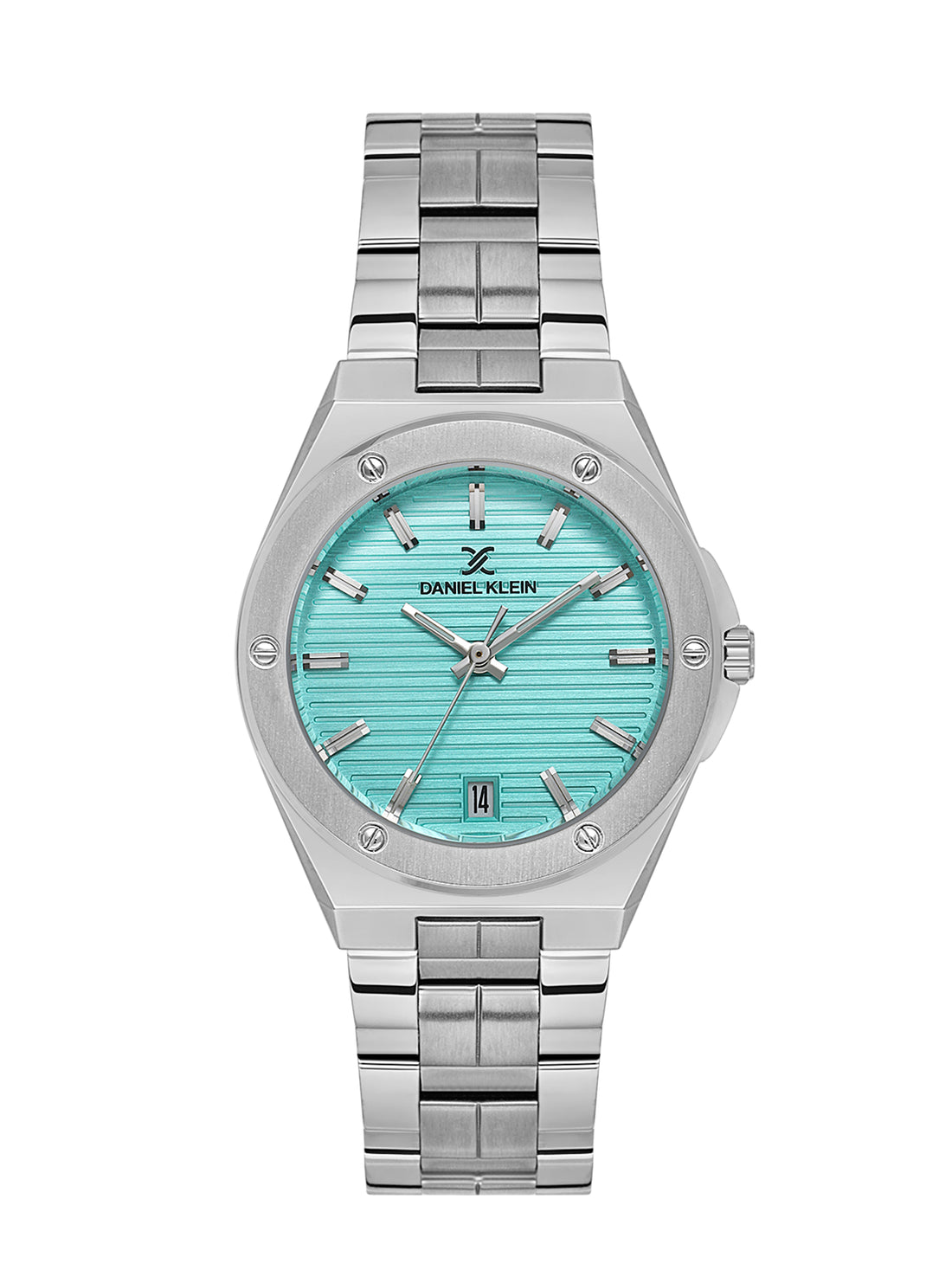 Daniel Klein Analog Green Round Dial Silver Case Silver Strap Quartz Water-Resistant Wrist Watch for Women Girls, Ladies DK.1.14171-2