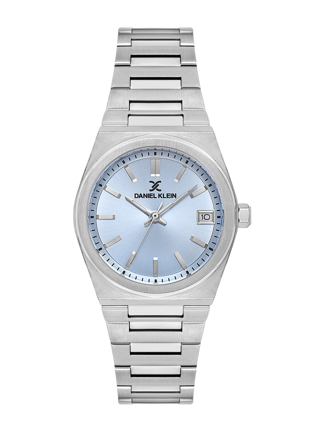 Daniel Klein Analog Blue Round Dial Silver Case Silver Strap Quartz Water-Resistant Wrist Watch for Women Girls, Ladies DK.1.14177-2