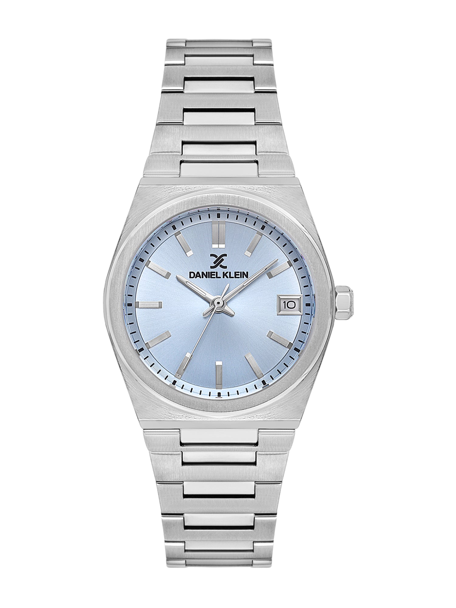 Daniel Klein Analog Blue Round Dial Silver Case Silver Strap Quartz Water-Resistant Wrist Watch for Women Girls, Ladies DK.1.14177-2