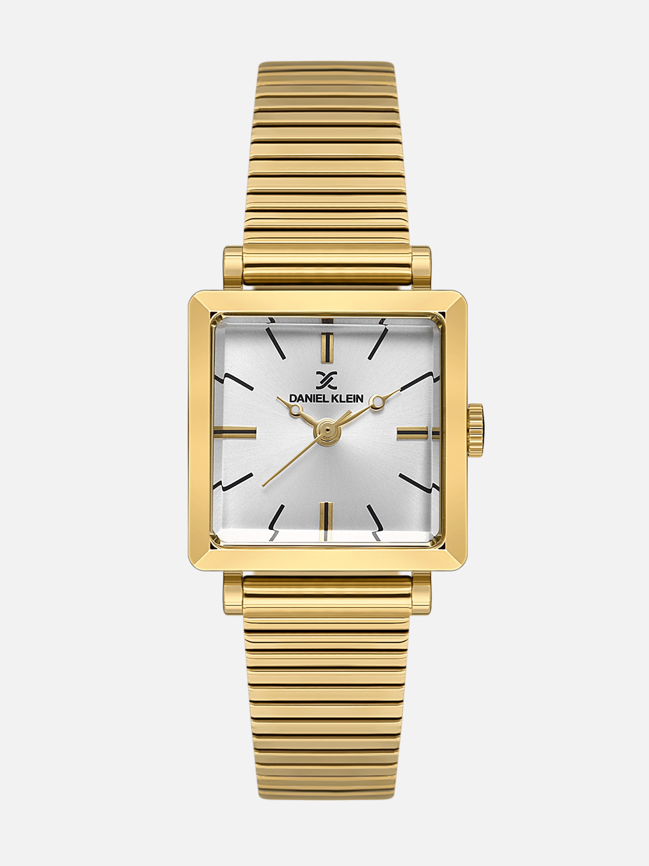 Daniel Klein Analog Silver Round Dial Gold Case Gold Strap Quartz Water-Resistant Wrist Watch for Women Girls, Ladies DK.1.14179-6