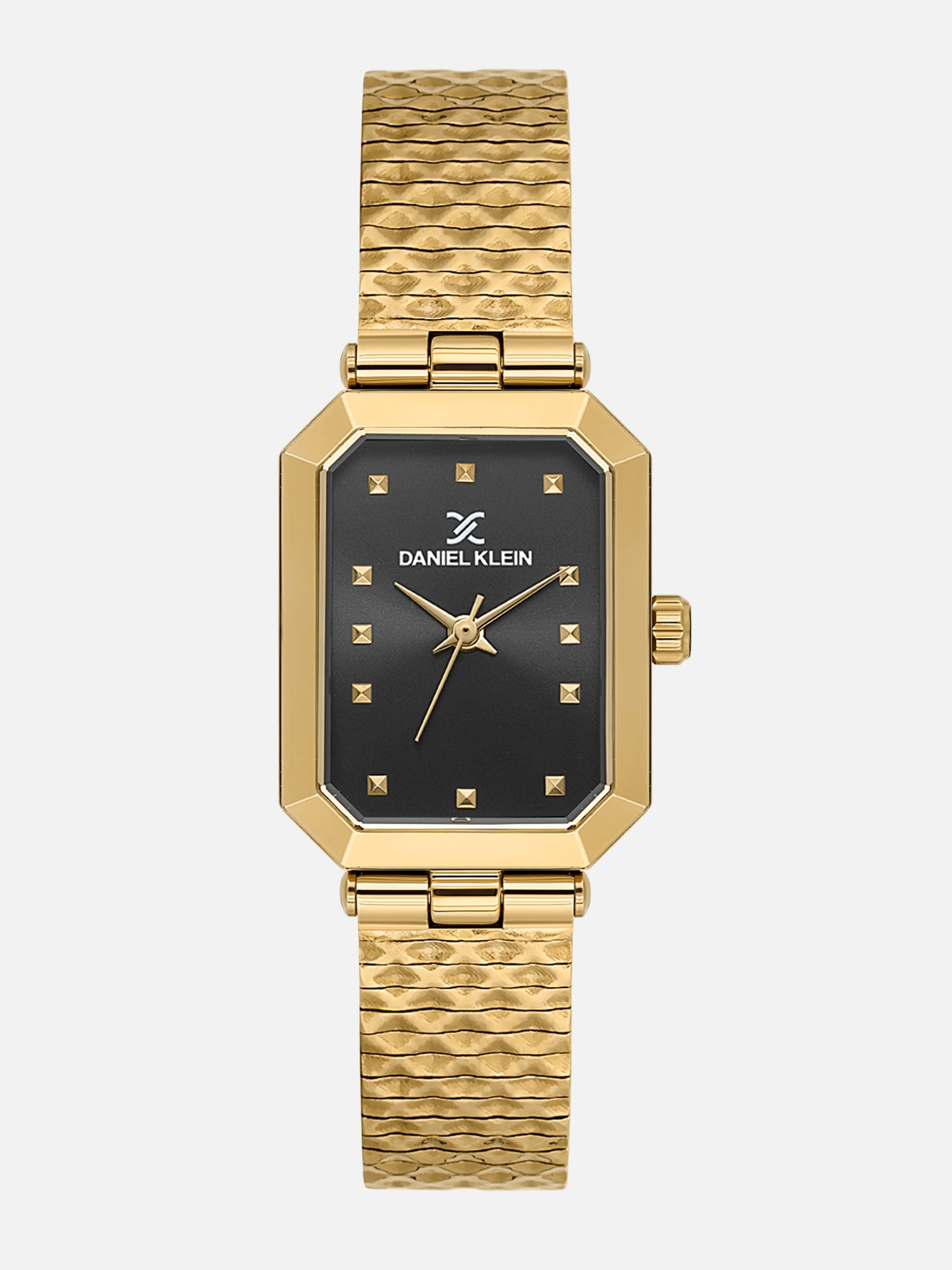 Daniel Klein Analog Black Round Dial Gold Case Gold Strap Quartz Water-Resistant Wrist Watch for Women Girls, Ladies DK.1.14178-4