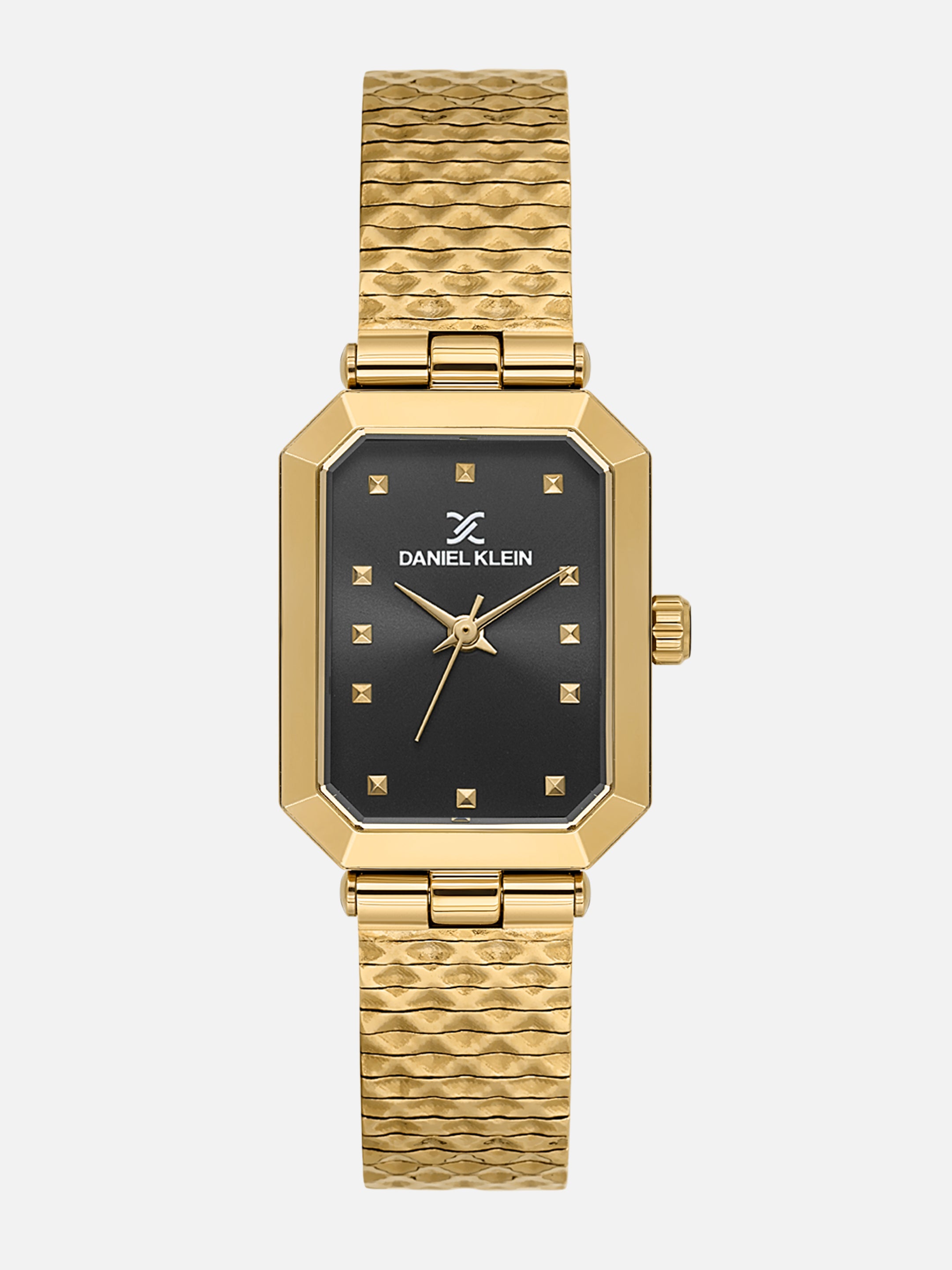 Daniel Klein Analog Black Round Dial Gold Case Gold Strap Quartz Water-Resistant Wrist Watch for Women Girls, Ladies DK.1.14178-4