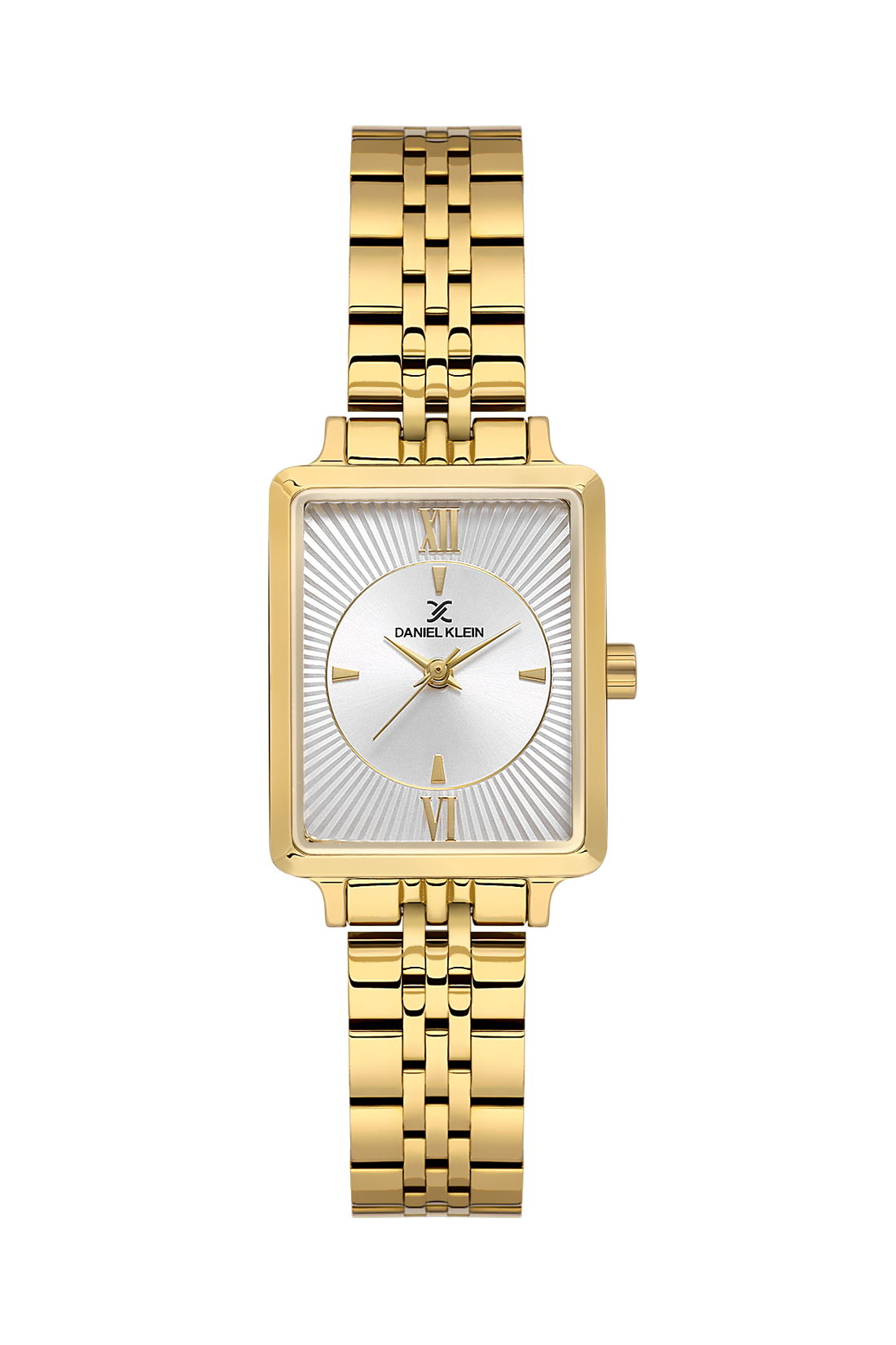 Daniel Klein Silver Sunray Dial Stainless Steel Strap Women’s Watch DK.1.14055-2