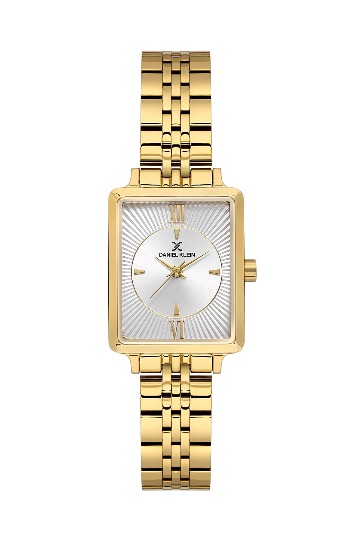 Daniel Klein Silver Sunray Dial Stainless Steel Strap Women’s Watch DK.1.14055-2