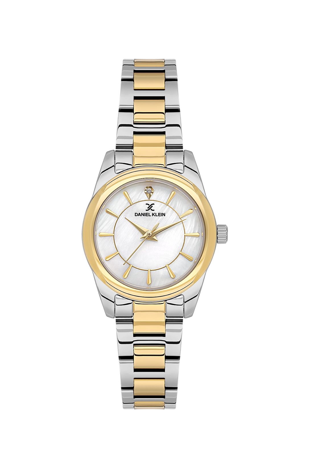 Daniel Klein Premium Lady White Mother of Pearl Silver-Gold Watch DK.1.13929-4