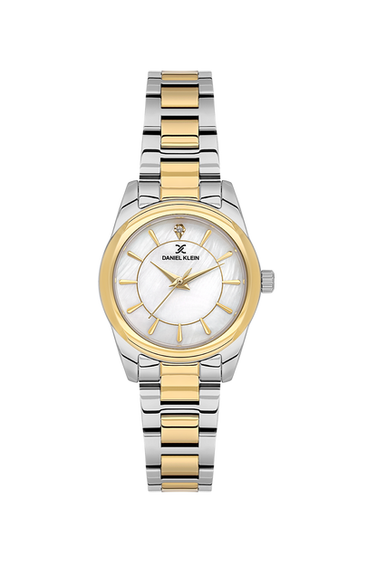Daniel Klein Premium Lady White Mother of Pearl Silver-Gold Watch DK.1.13929-4