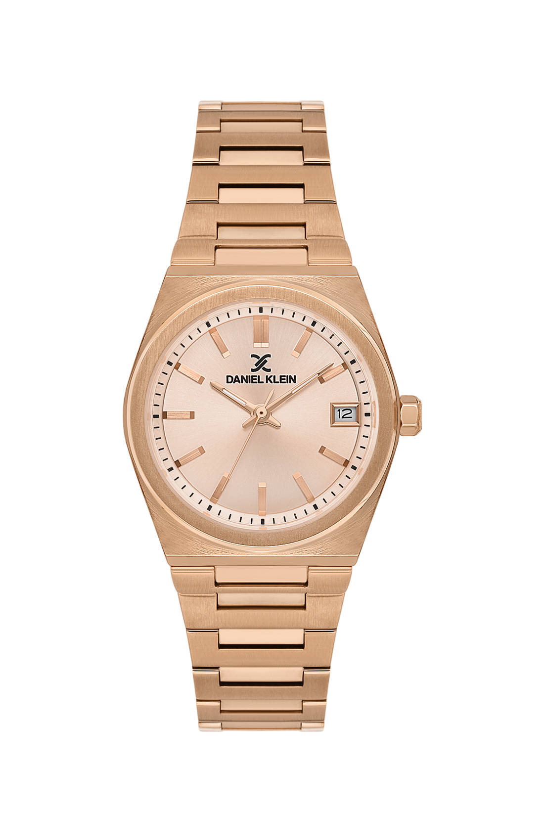 Daniel Klein Analog L.R.Gold Round Dial Pink Rose Gold Case Pink Rose Gold Strap Quartz Water-Resistant Wrist Watch for Women Girls, Ladies DK.1.14177-6