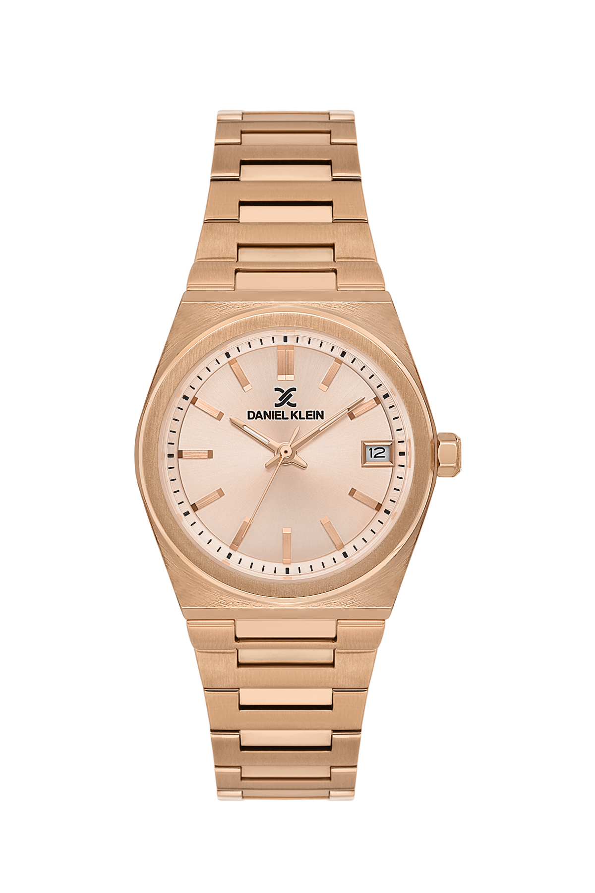 Daniel Klein Analog L.R.Gold Round Dial Pink Rose Gold Case Pink Rose Gold Strap Quartz Water-Resistant Wrist Watch for Women Girls, Ladies DK.1.14177-6