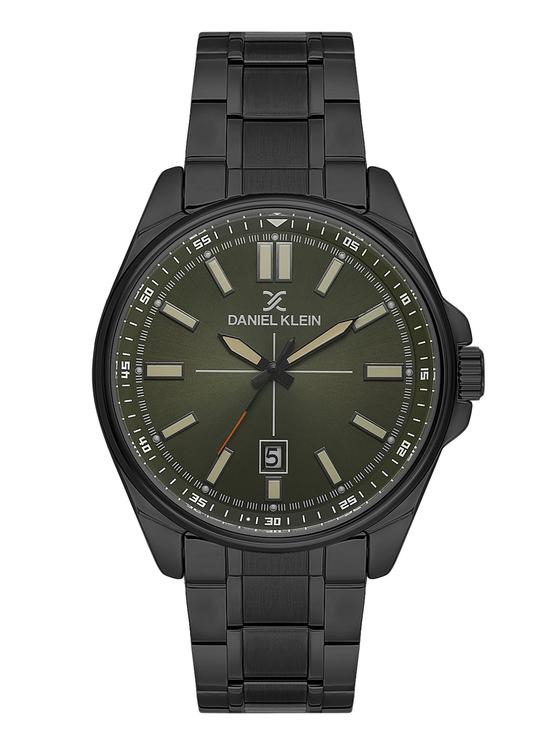 Daniel Klein Analog Green Round Dial Black Case Black Strap Quartz Water-Resistant Wrist Watch for Men Boys DK.6.14202-6