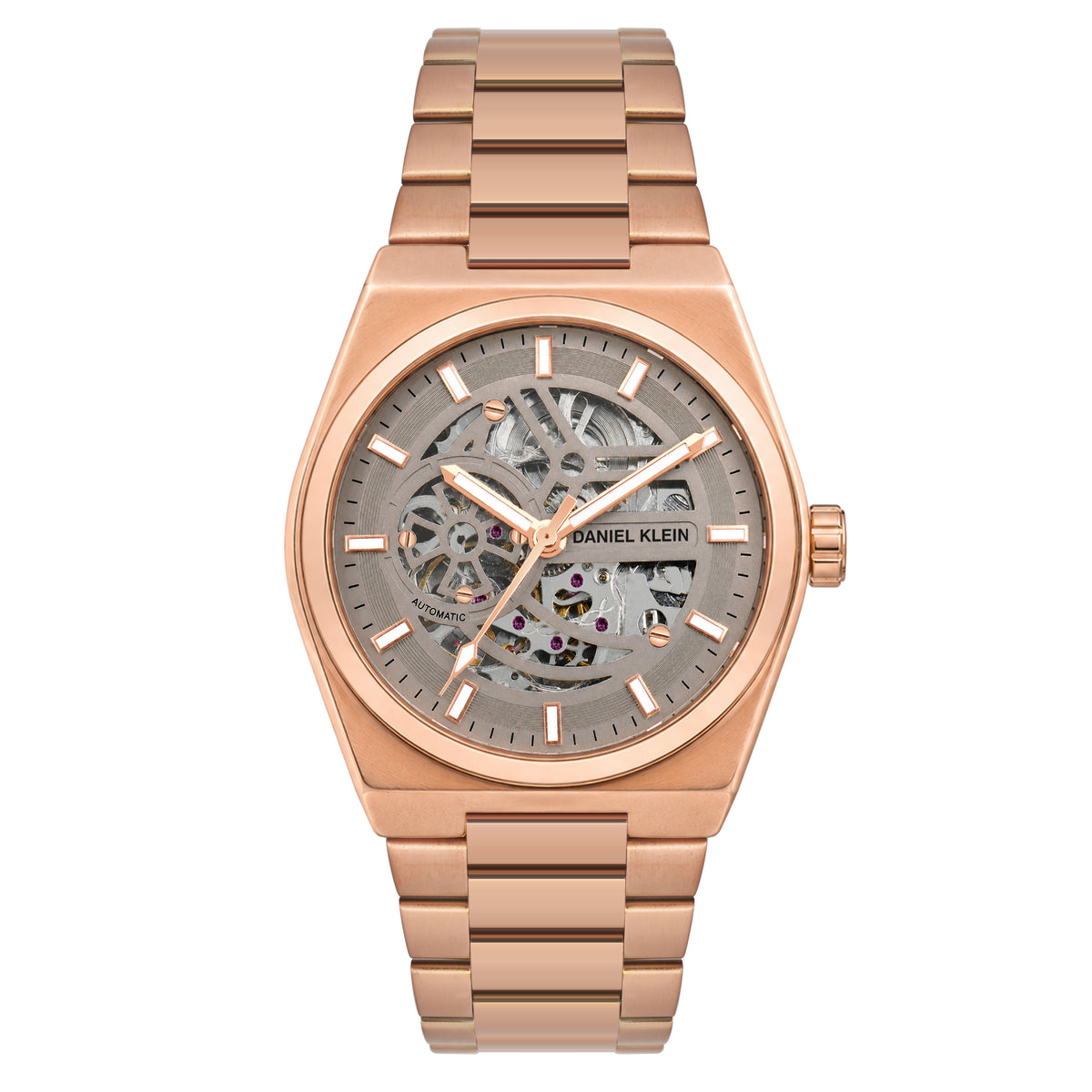 Daniel Klein Automatic Skeleton Dial Watch for Men