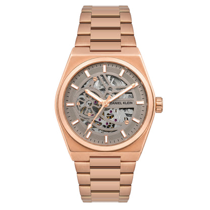 Daniel Klein Automatic Skeleton Dial Watch for Men