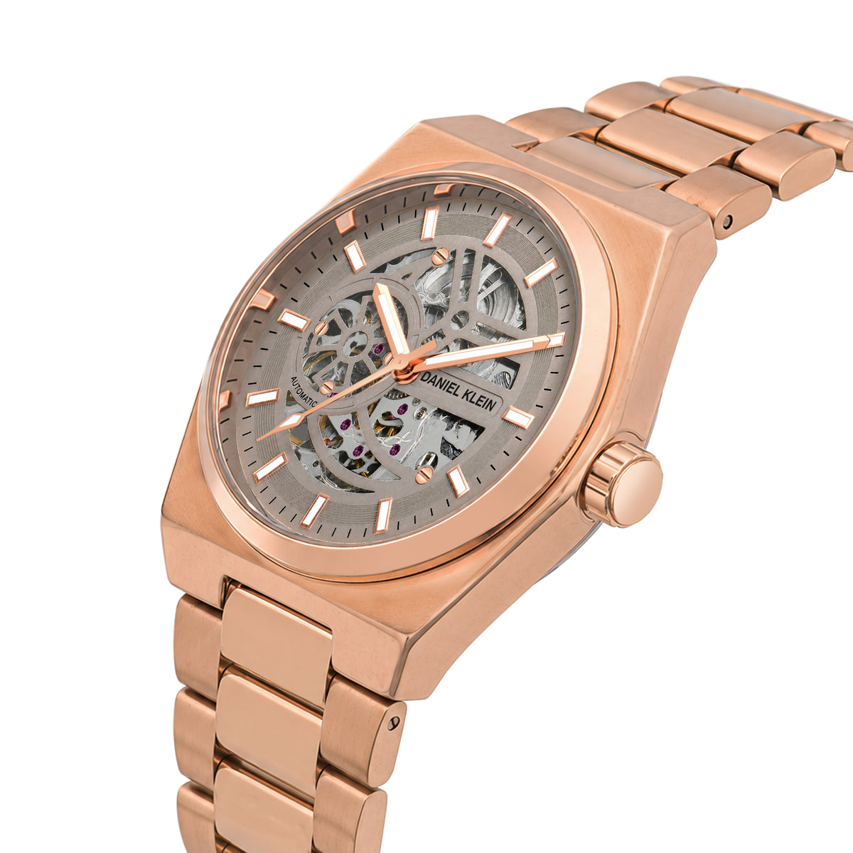 Daniel Klein Automatic Skeleton Dial Watch for Men