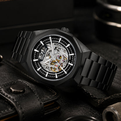 Men’s Luxury Skeleton Dial Automatic Watch | Premium Designer Wrist Watch for Men