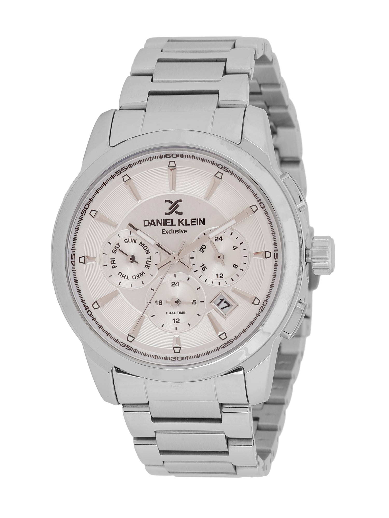 Daniel Klein Men’s Silver Dial Stainless Steel Watch DK.6.14031-1