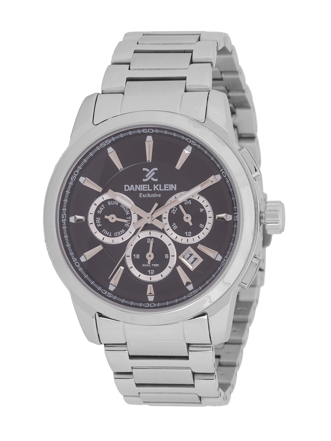 Daniel Klein Men’s Gun Black Dial Stainless Steel Watch DK.6.14031-2