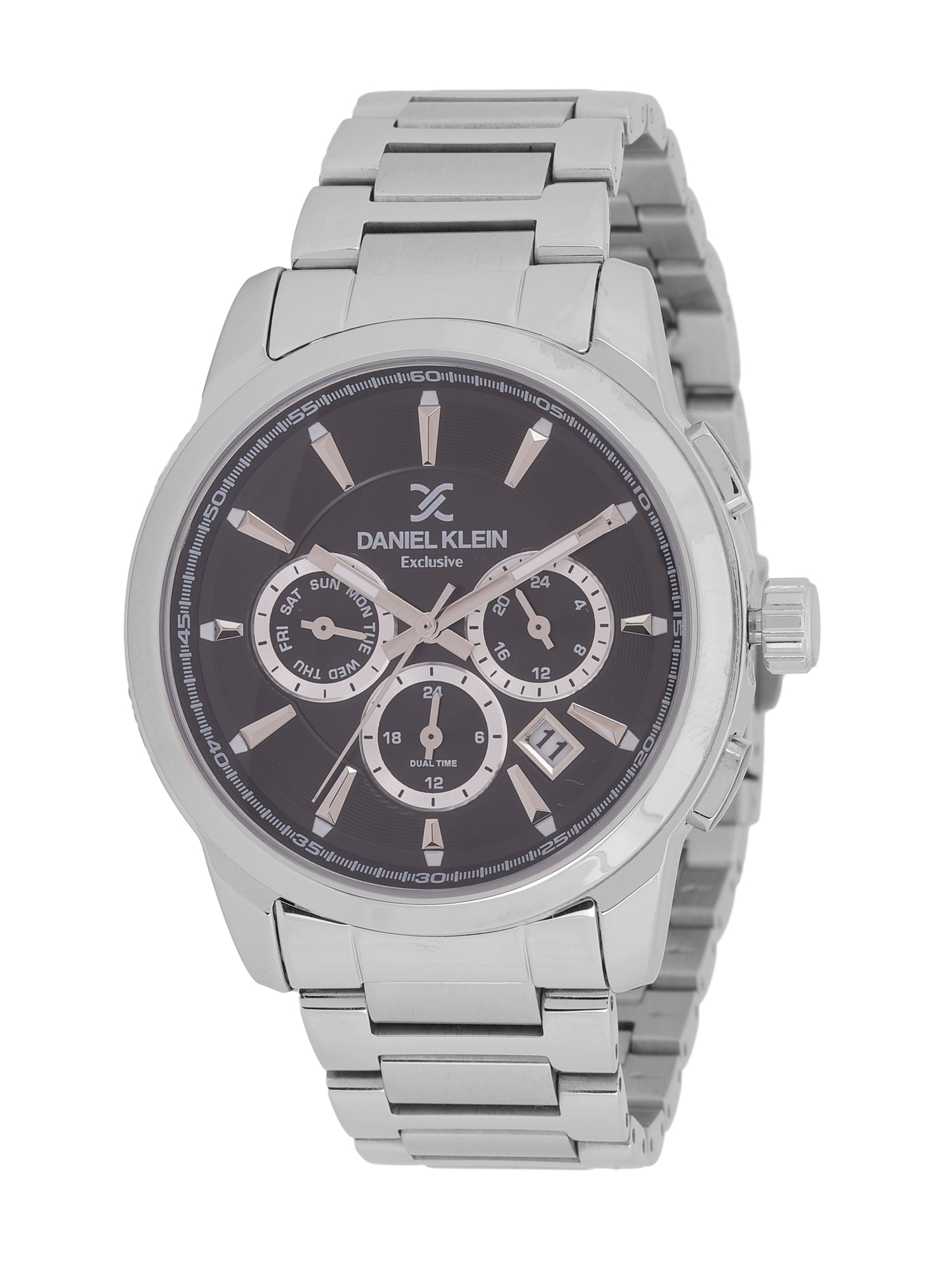 Daniel Klein Men’s Gun Black Dial Stainless Steel Watch DK.6.14031-2