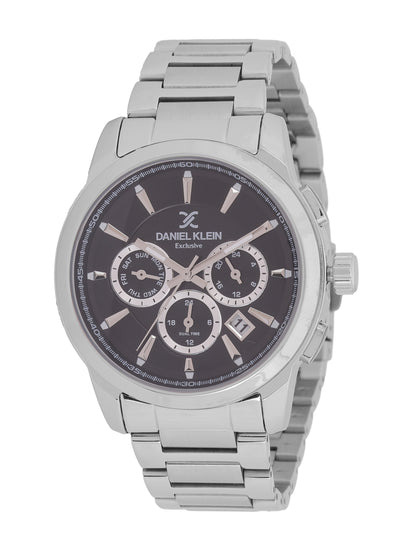 Daniel Klein Men’s Gun Black Dial Stainless Steel Watch DK.6.14031-2