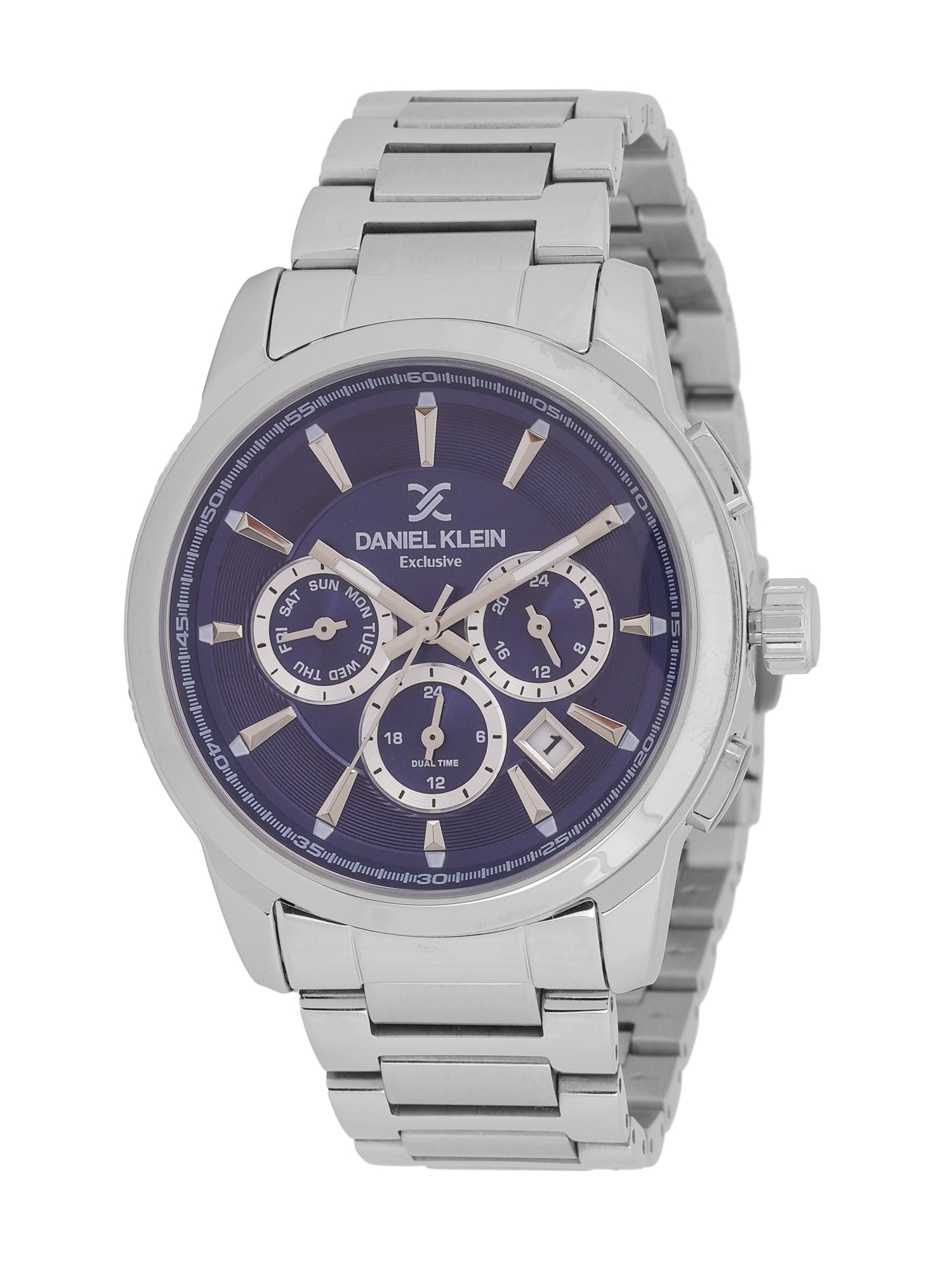 Daniel Klein Men’s Dark Blue Dial Stainless Steel Watch DK.6.14031-3