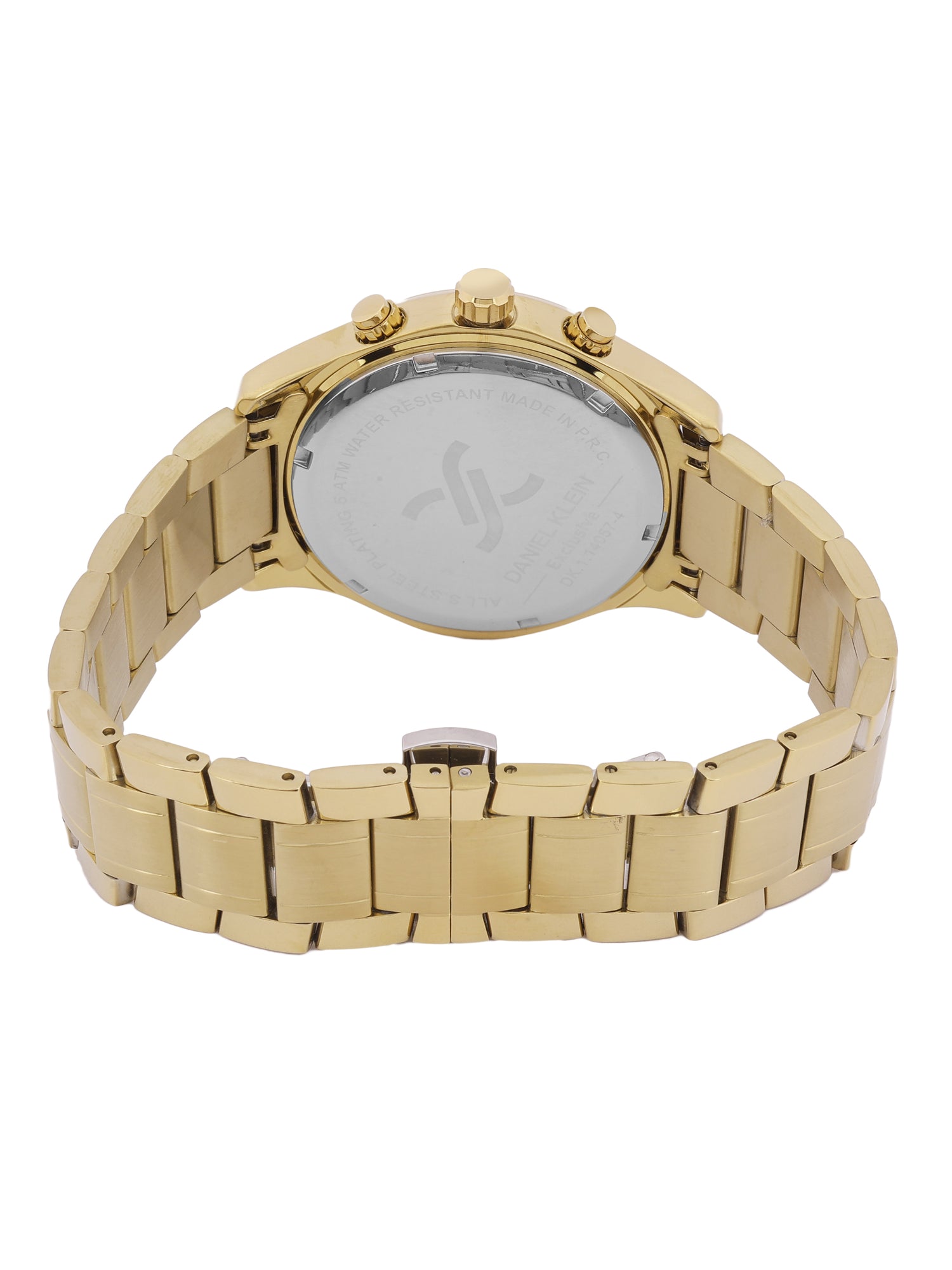 Daniel Klein Men’s Gun Black Dial Stainless Steel Watch DK.1.14057-4