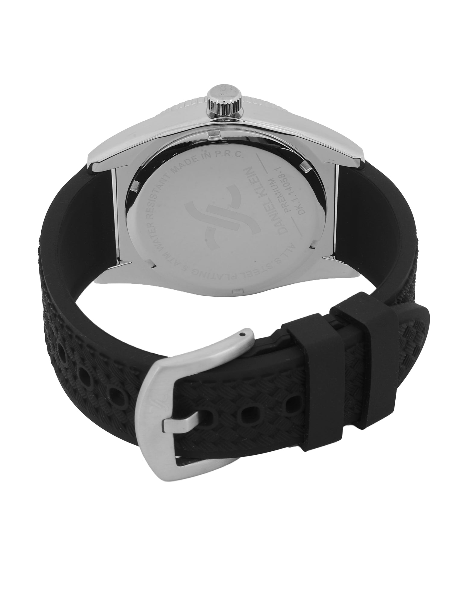 Daniel klein IPS Cool Grey Sunray Dial Silicone Strap Watch for Men DK.1.14058-1