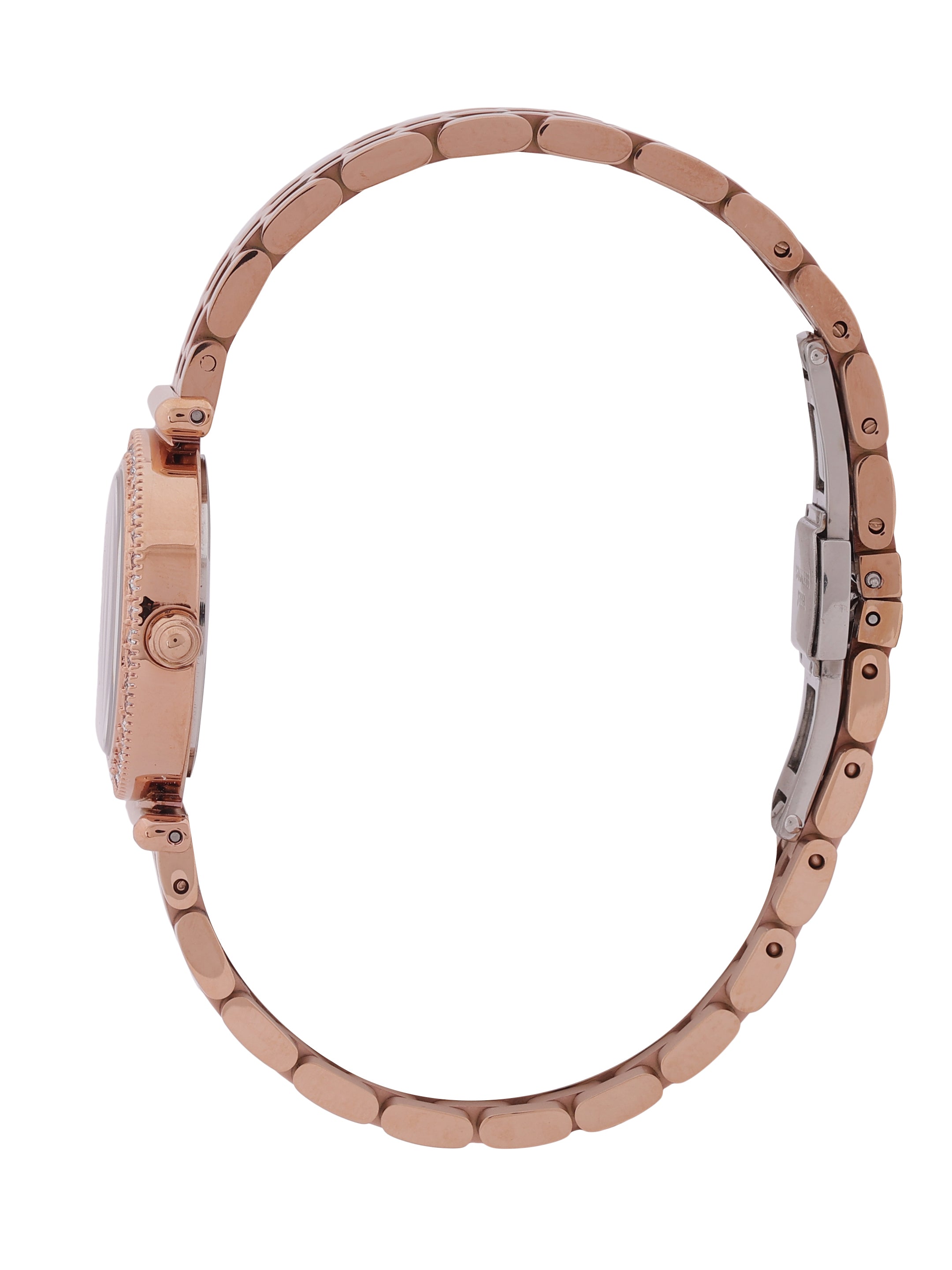 Daniel klein IP Pink R.Gold Blue MOP Sunray Dial Stone Watch for Women DK.1.13948-5