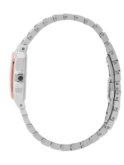 Daniel klein Premium Lady Rose Gold &amp; Silver Sunray Dial Stainless Steel Watch DK.1.14040-5