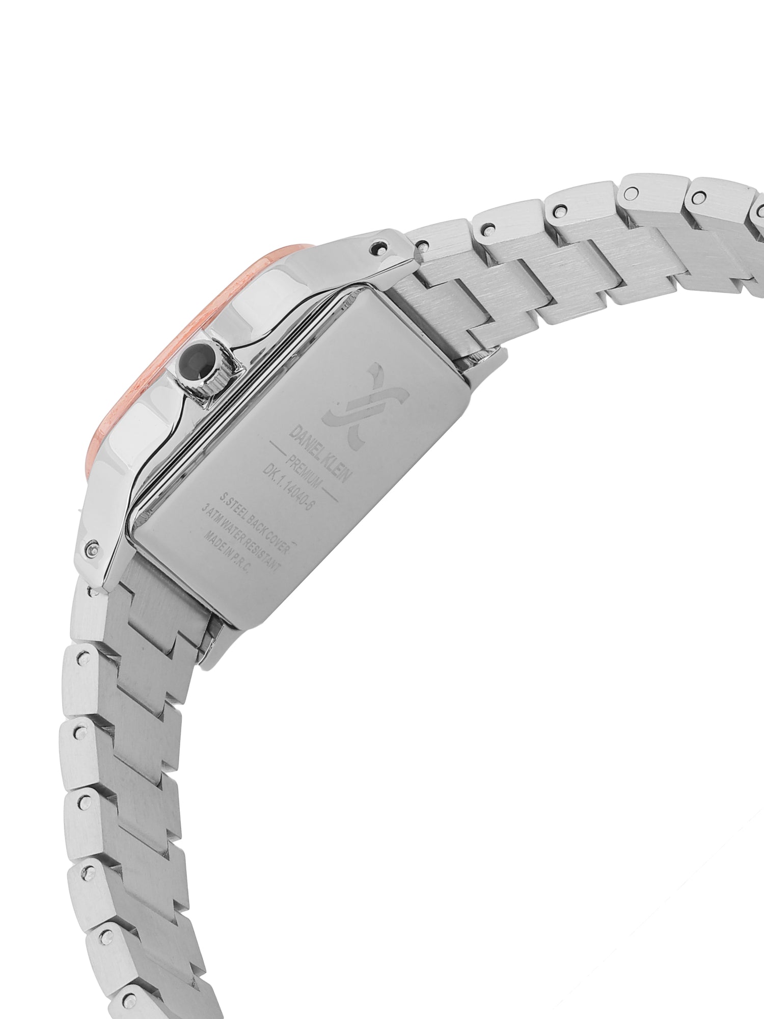 Daniel klein Premium Lady Rose Gold &amp; Silver Sunray Dial Stainless Steel Watch DK.1.14040-5