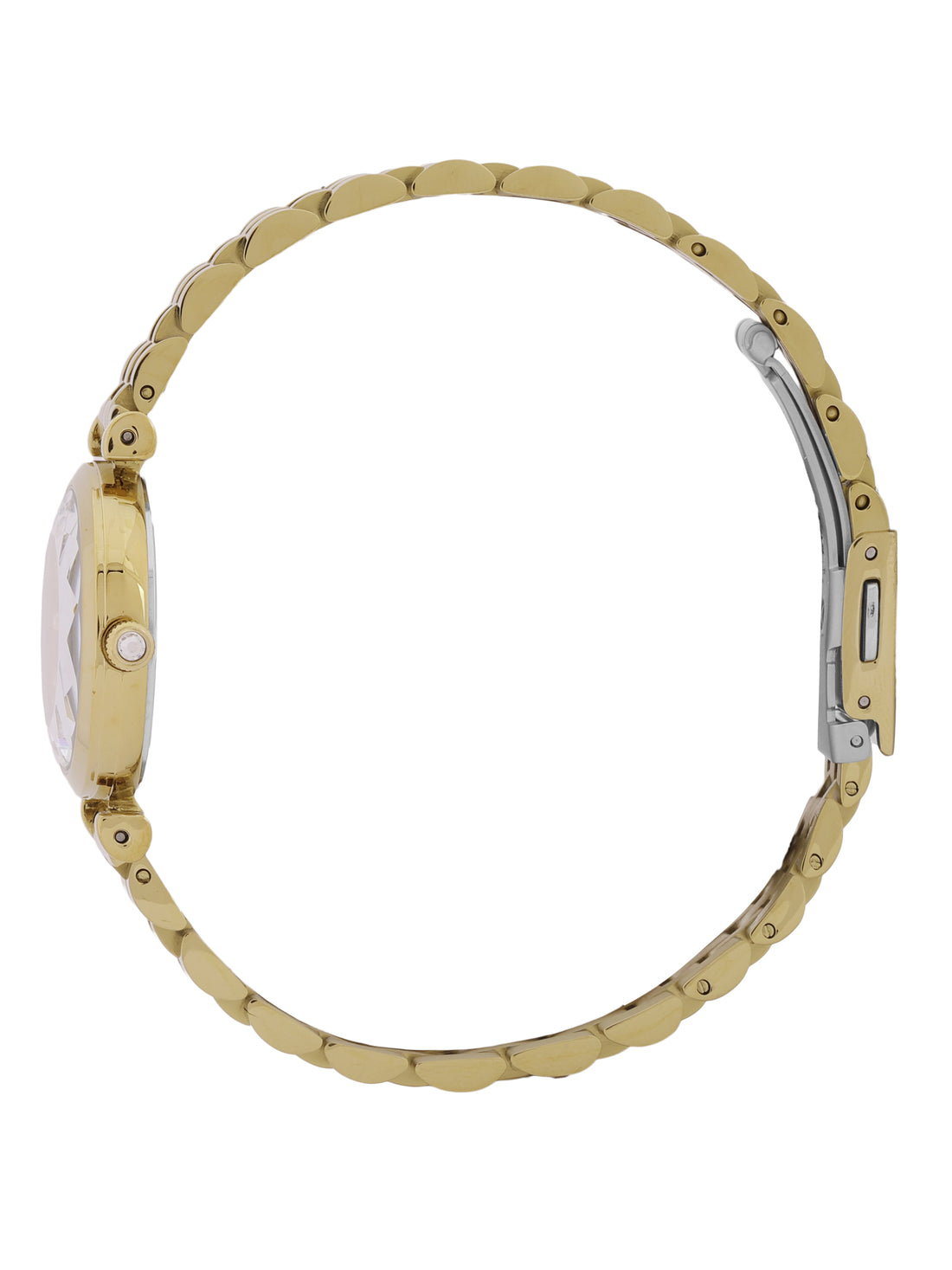 Daniel klein Dual-Tone IPS Silver Embossed Dial Stone Watch for Women DK.1.14094-2