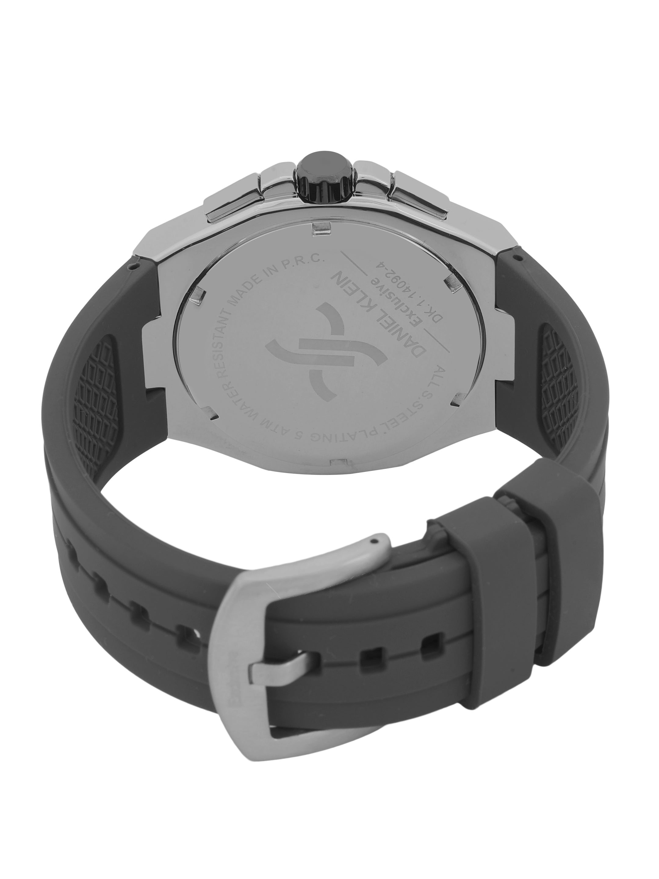 Daniel Klein Men’s Blue Dial Cool Grey Silicone Watch DK.1.14092-4